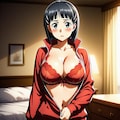 桐ヶ谷直葉_赤下着_SFW 6枚目