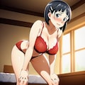 桐ヶ谷直葉_赤下着_SFW 4枚目