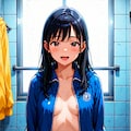 [7枚] 「ある日鍵のかかっていない公衆トイレに入ったら少女がおしっこしていて、その後笑って濡れそぼったマンコを見せてくれました♥」（ロリっ子大集合・大人向け４９９の２） 5枚目