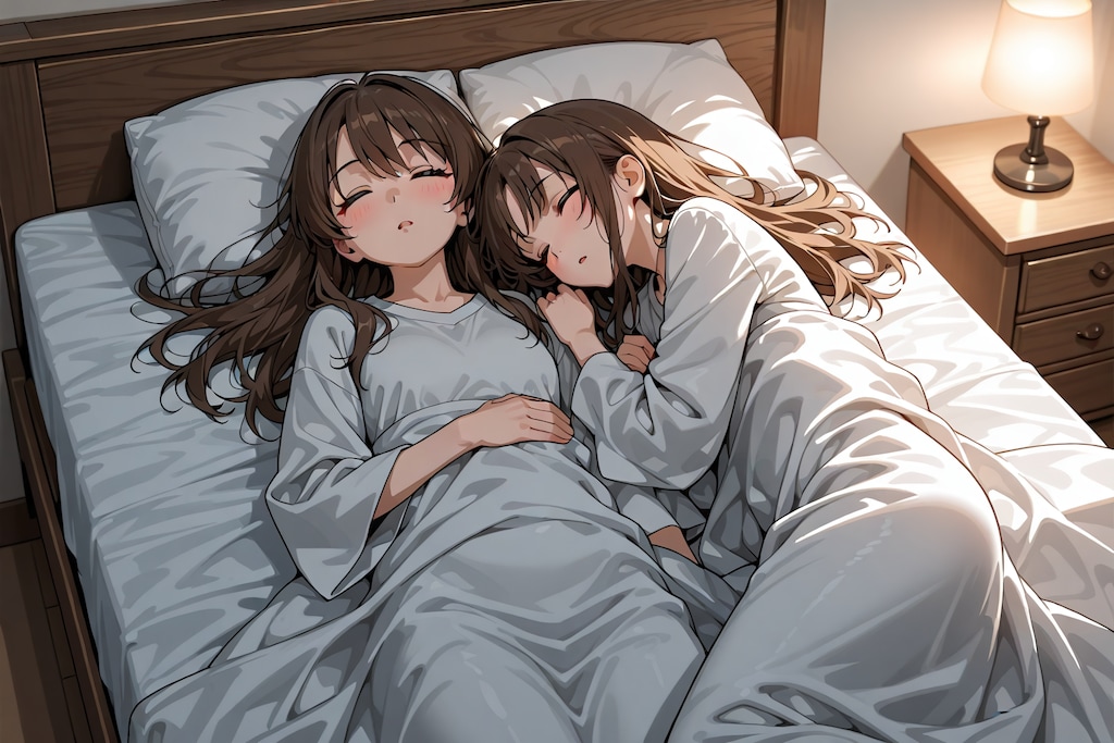 妹の日、２人仲良くベットで