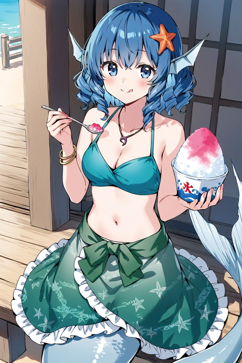 水着姫ちゃんとカキ氷〜