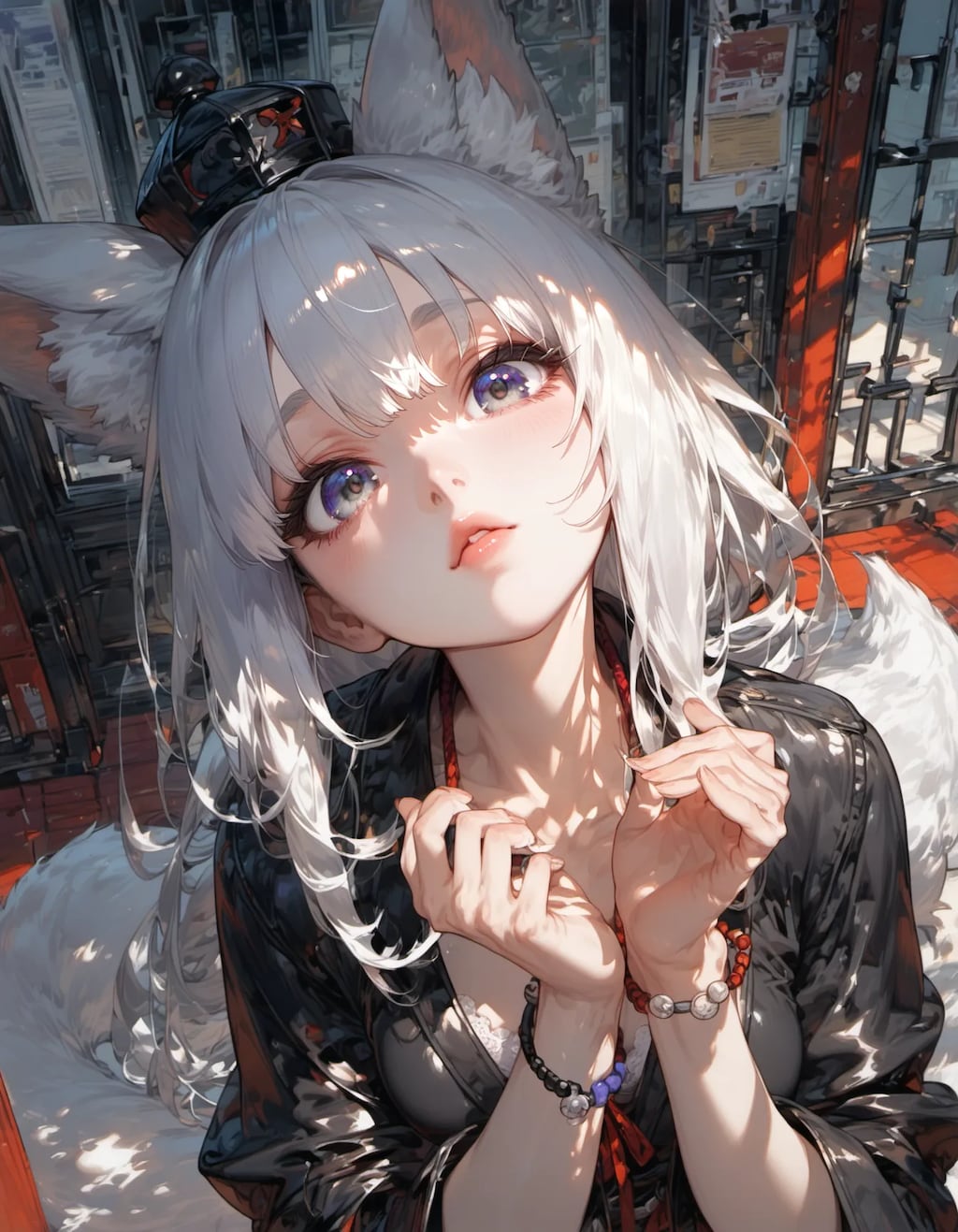 White Fox in the Concrete Maze