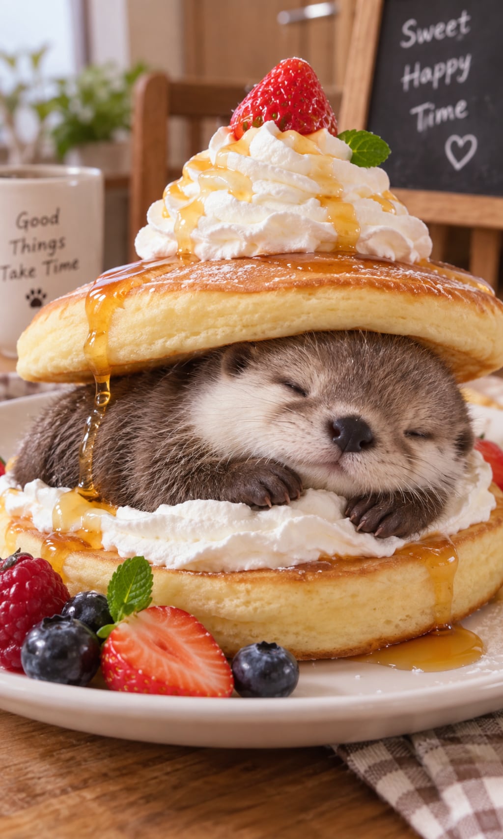 【本日の癒し】もう食べられないよ〜😴