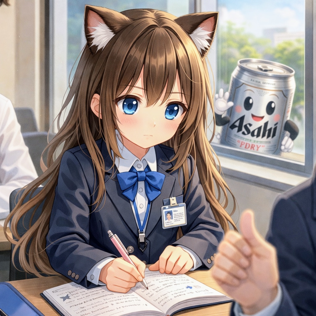 新人として不安だけど頑張る小さな女の子