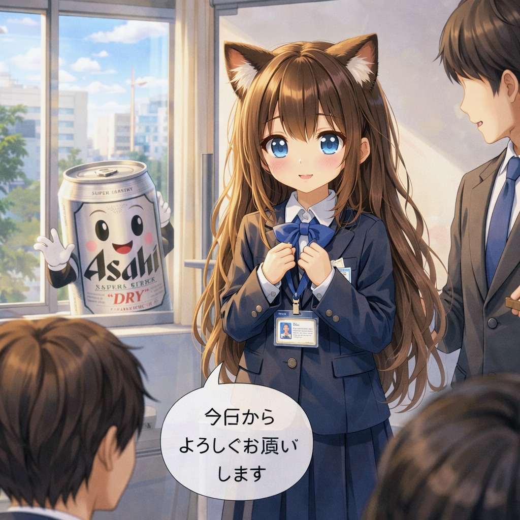 新人として不安だけど頑張る小さな女の子