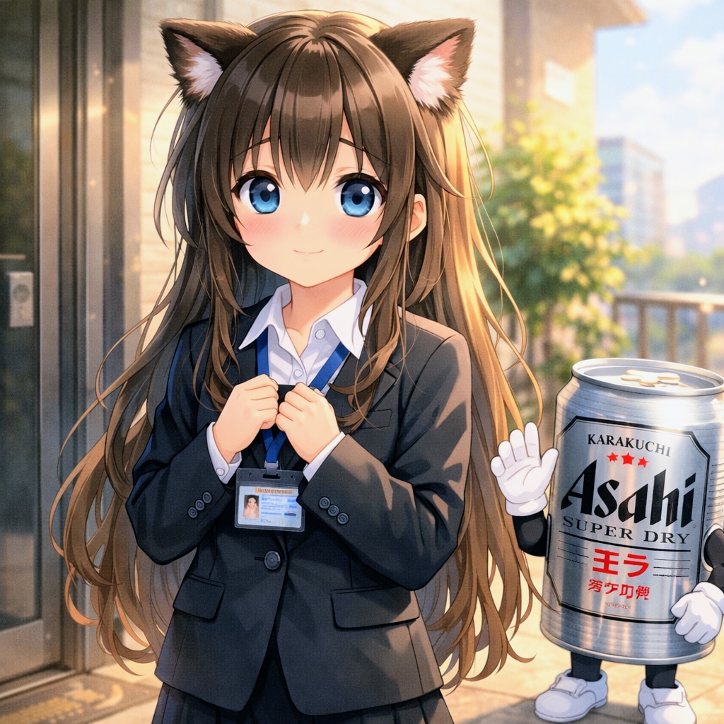 新人として不安だけど頑張る小さな女の子