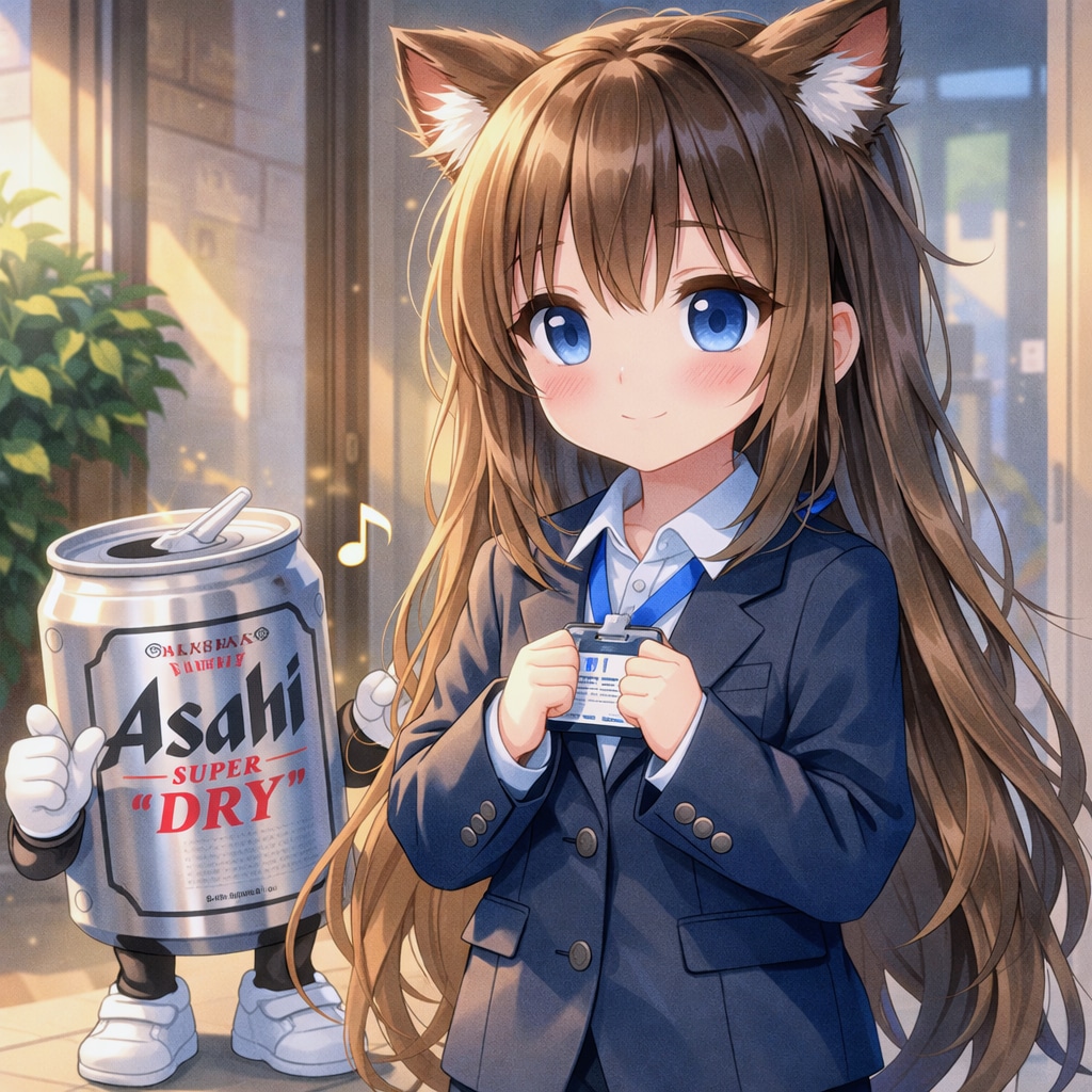 新人として不安だけど頑張る小さな女の子