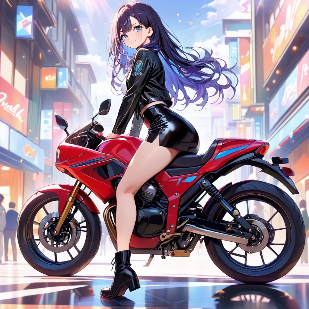 バイク好きな彼女 | の人気AIイラスト・グラビア