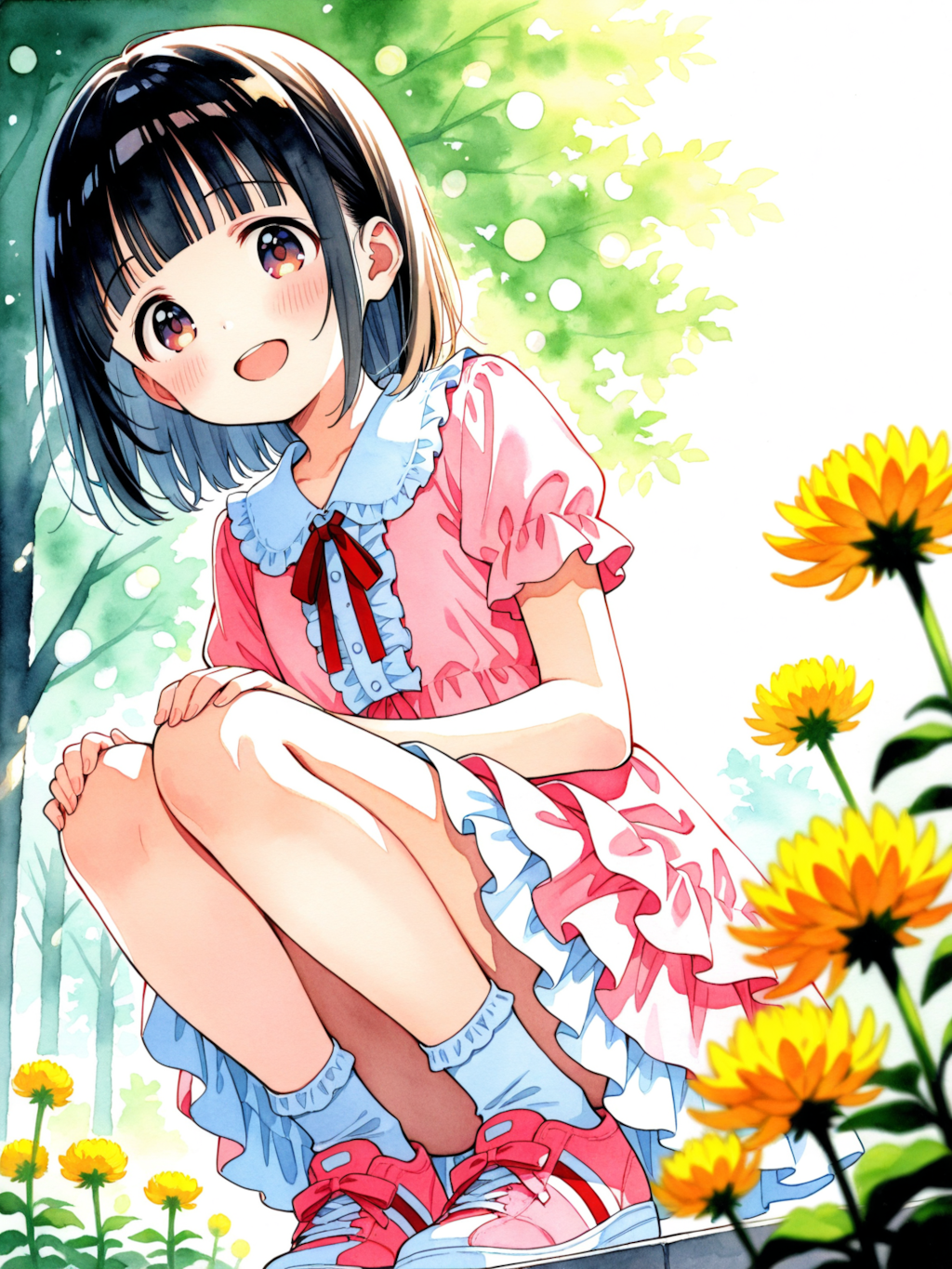 菊の花を愛でる