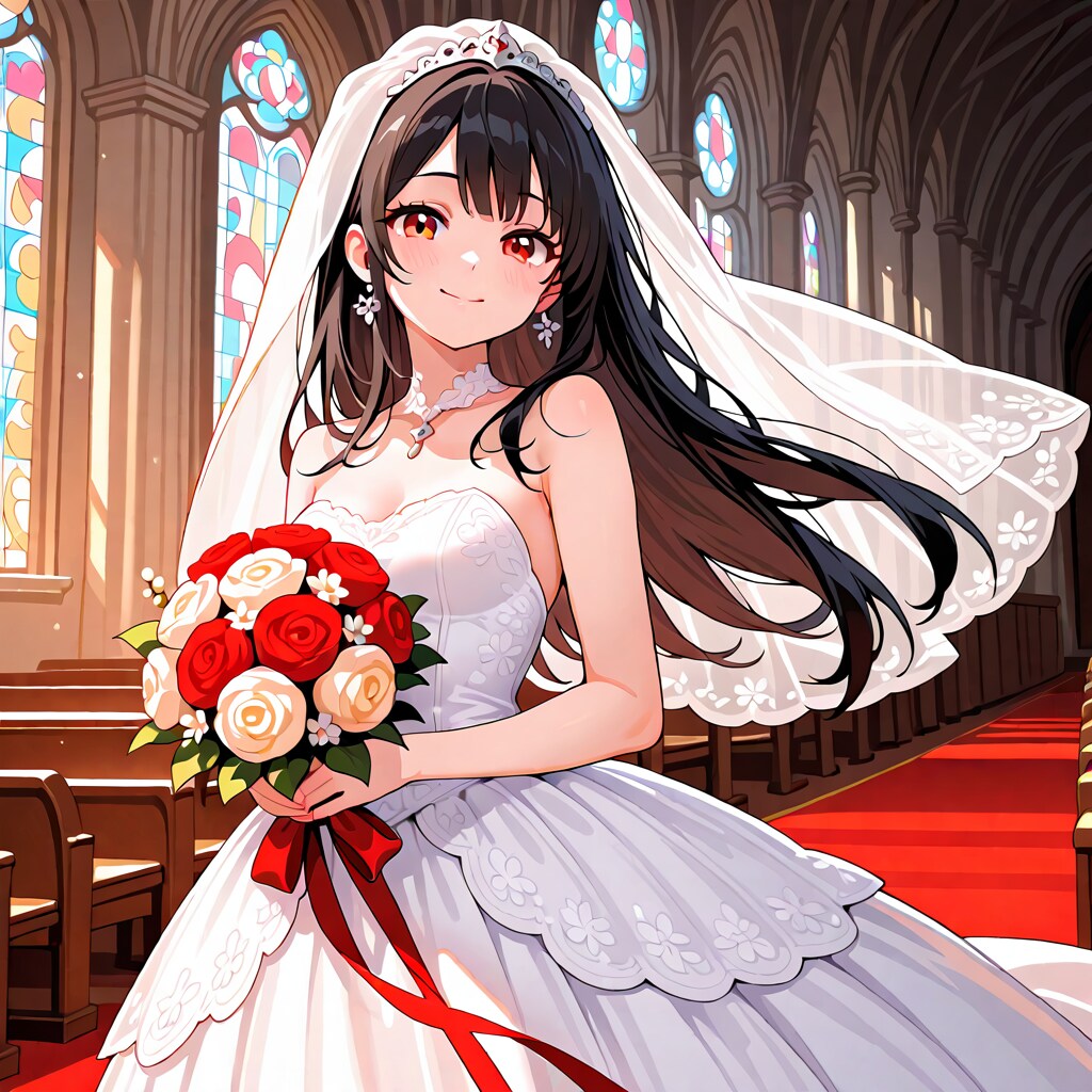 花嫁やブーケを持ったししょちゃんだ　弾