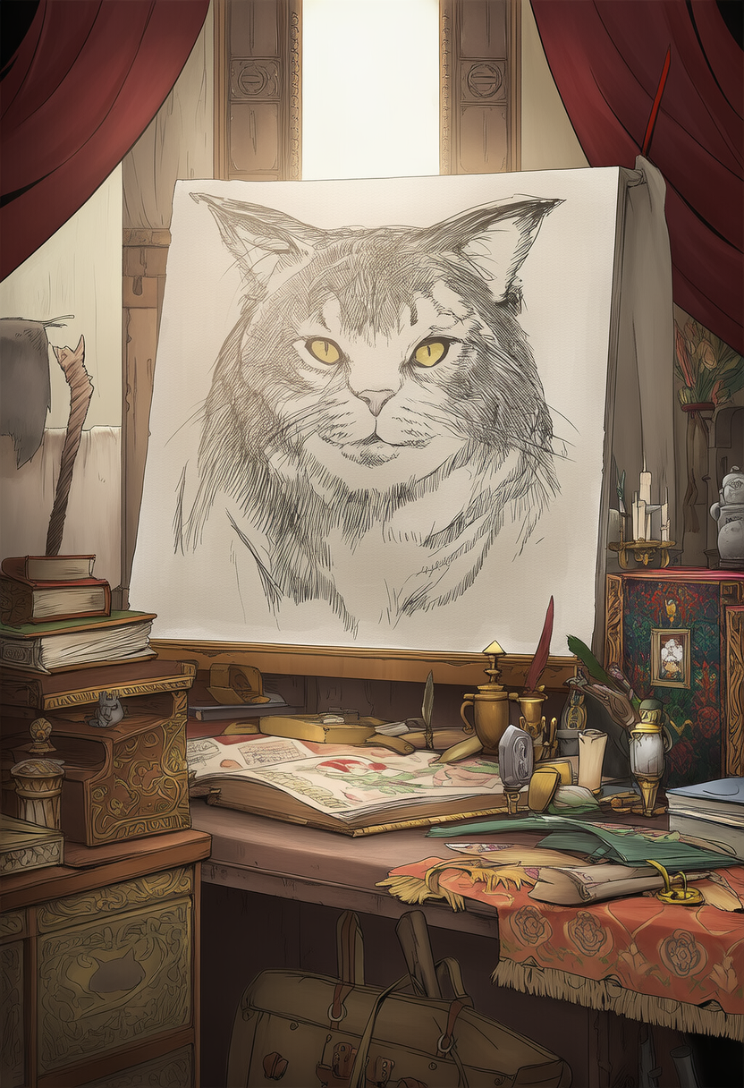 猫の絵を描いてみた・・・