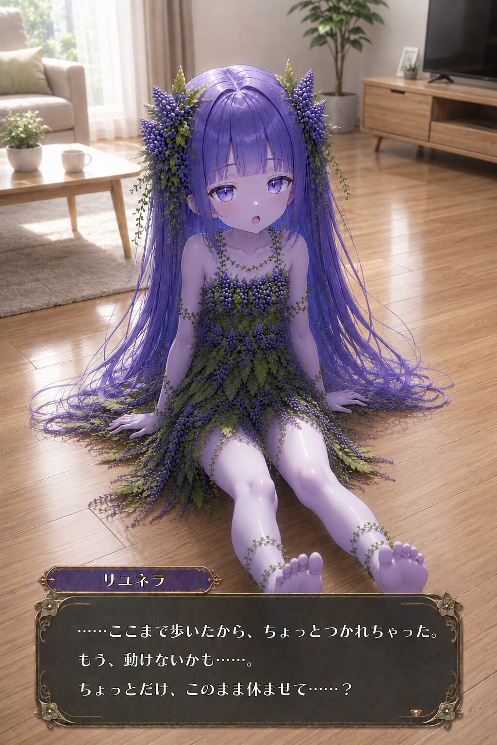 リユネラちゃんの前で…