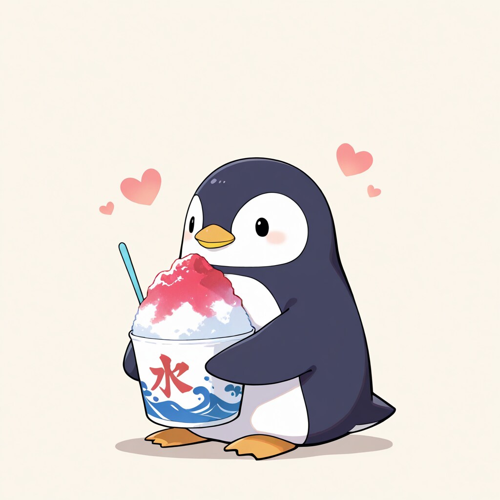 かき氷の日とペンギン