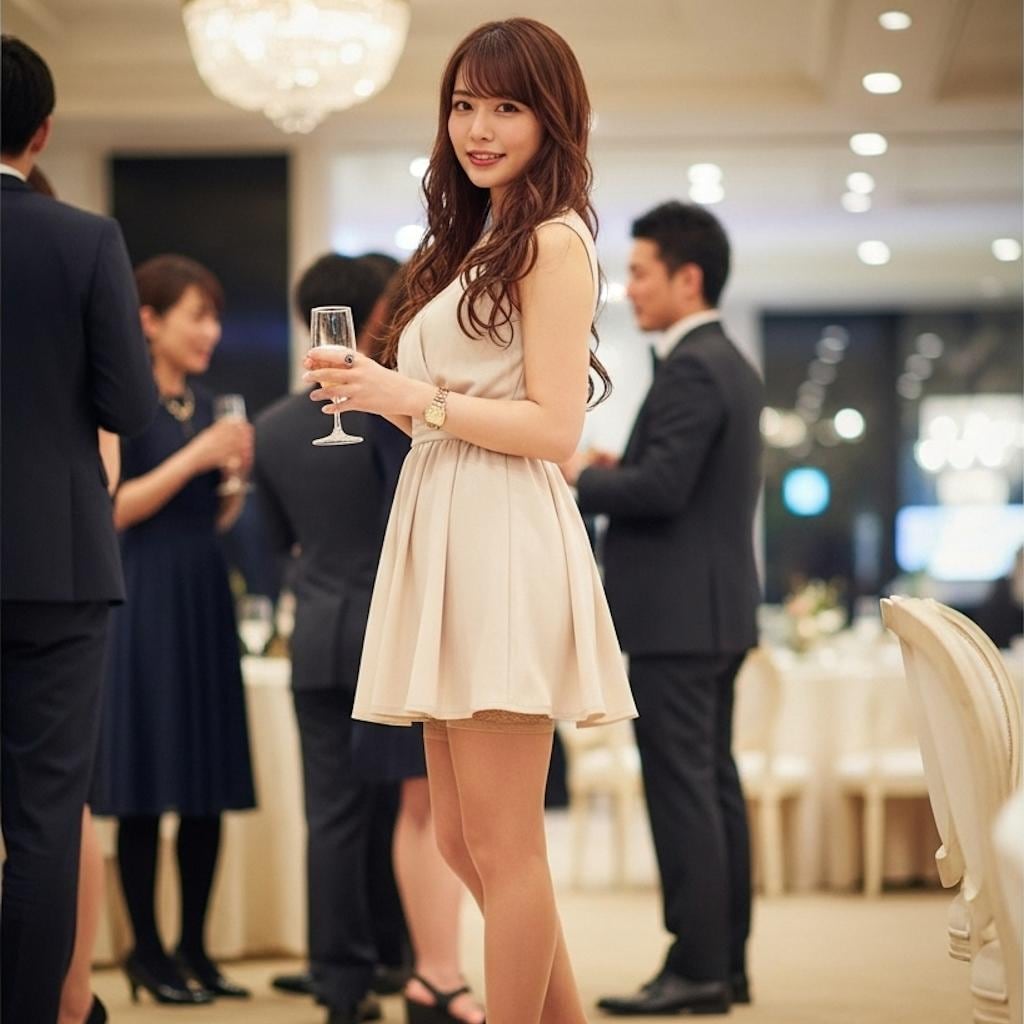 大人のパーティー会場で