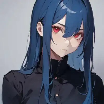 睨む