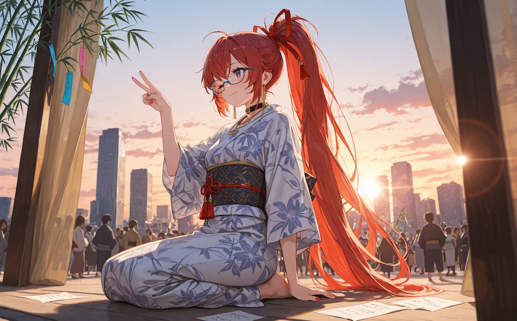 浴衣＋ぽにて