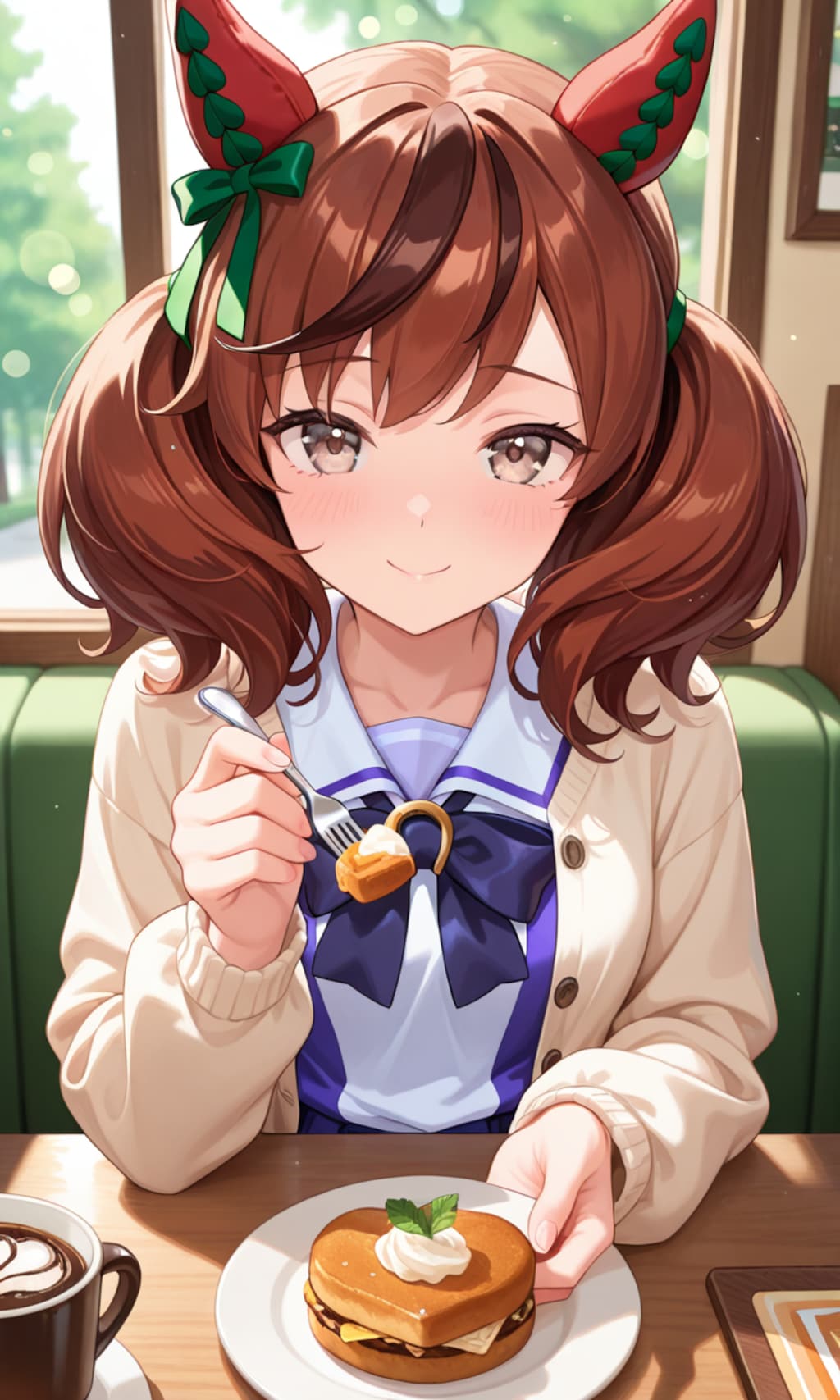 一口食べさせてくれるネイチャさん