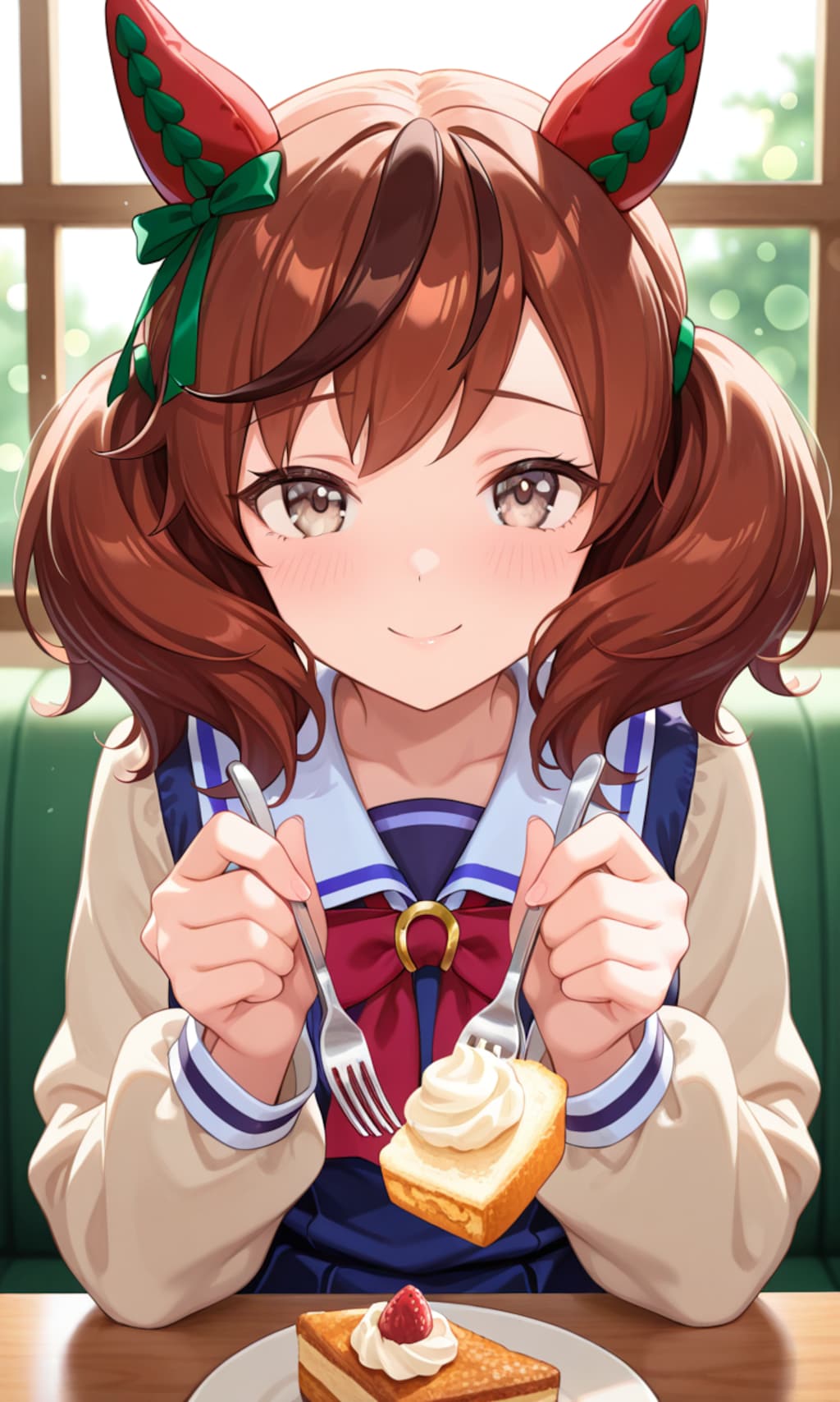 一口食べさせてくれるネイチャさん