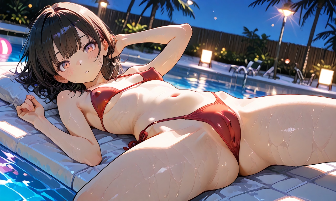 大胆なビキニの少女
