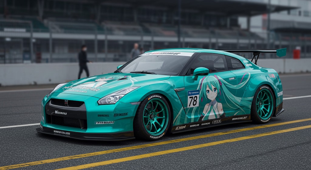 R35GT-R初音ミク痛車レーシングカー