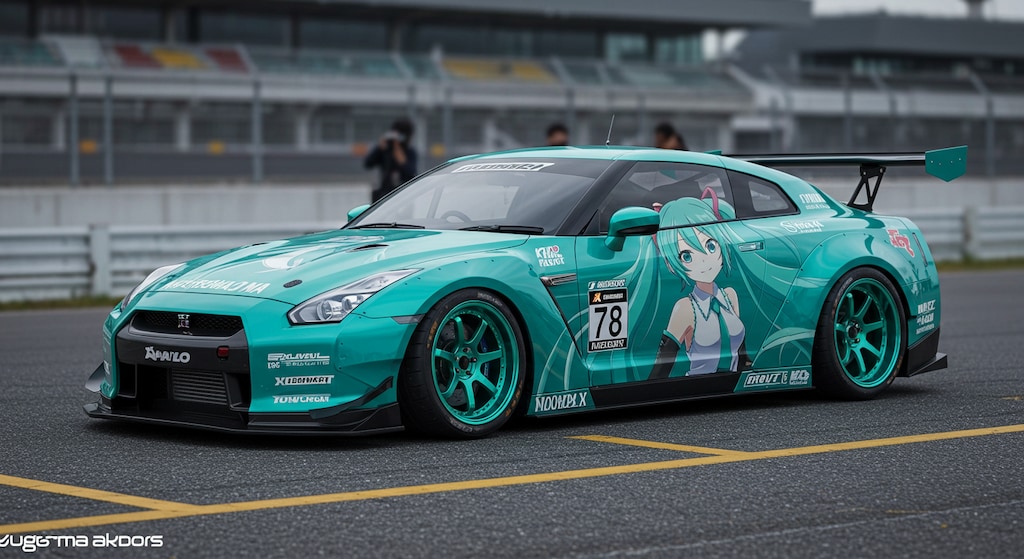 R35GT-R初音ミク痛車レーシングカー