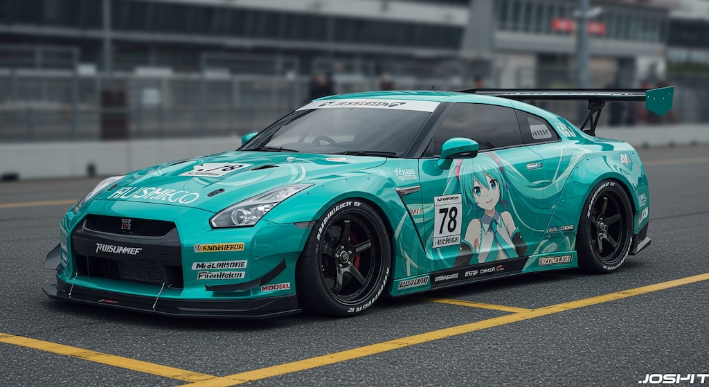R35GT-R初音ミク痛車レーシングカー