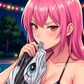 シャチフロートを口で吸ってみる 2枚目