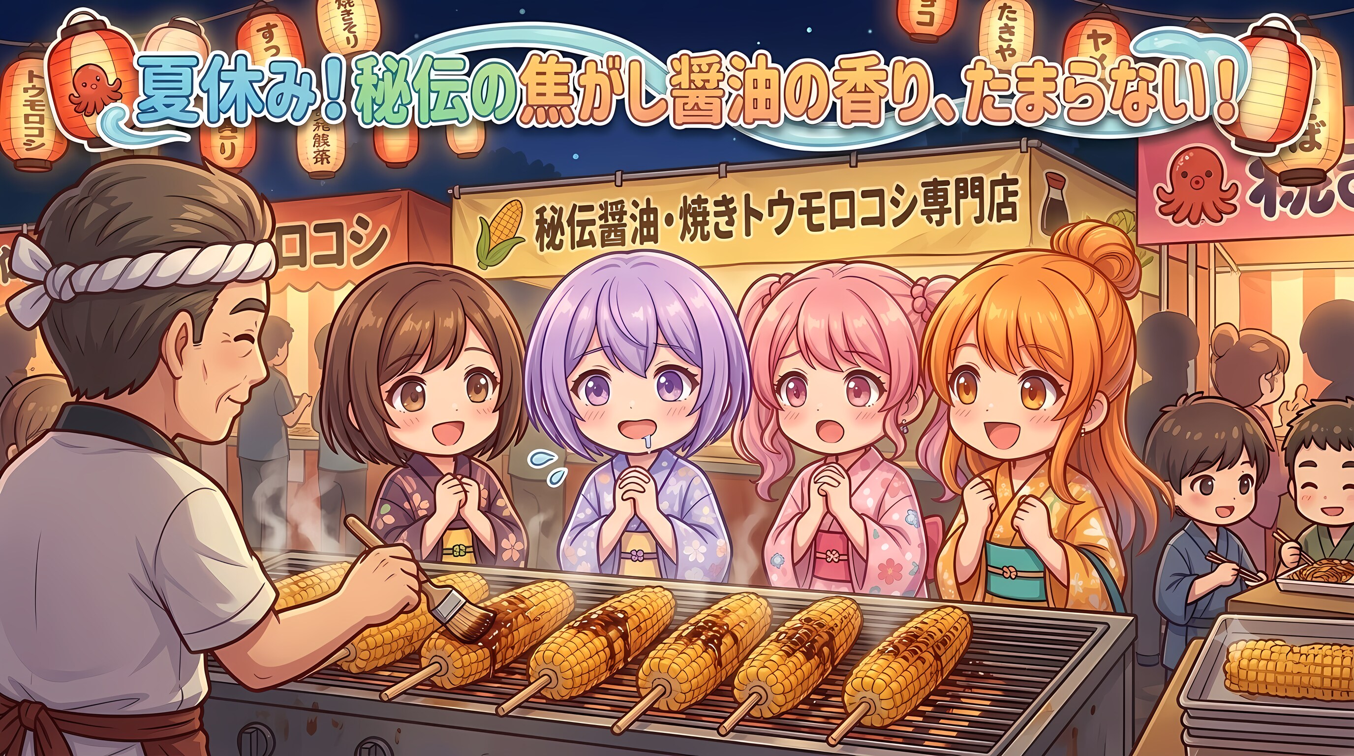 今日の夏休み（とりあえず焼きとうもろこし２）