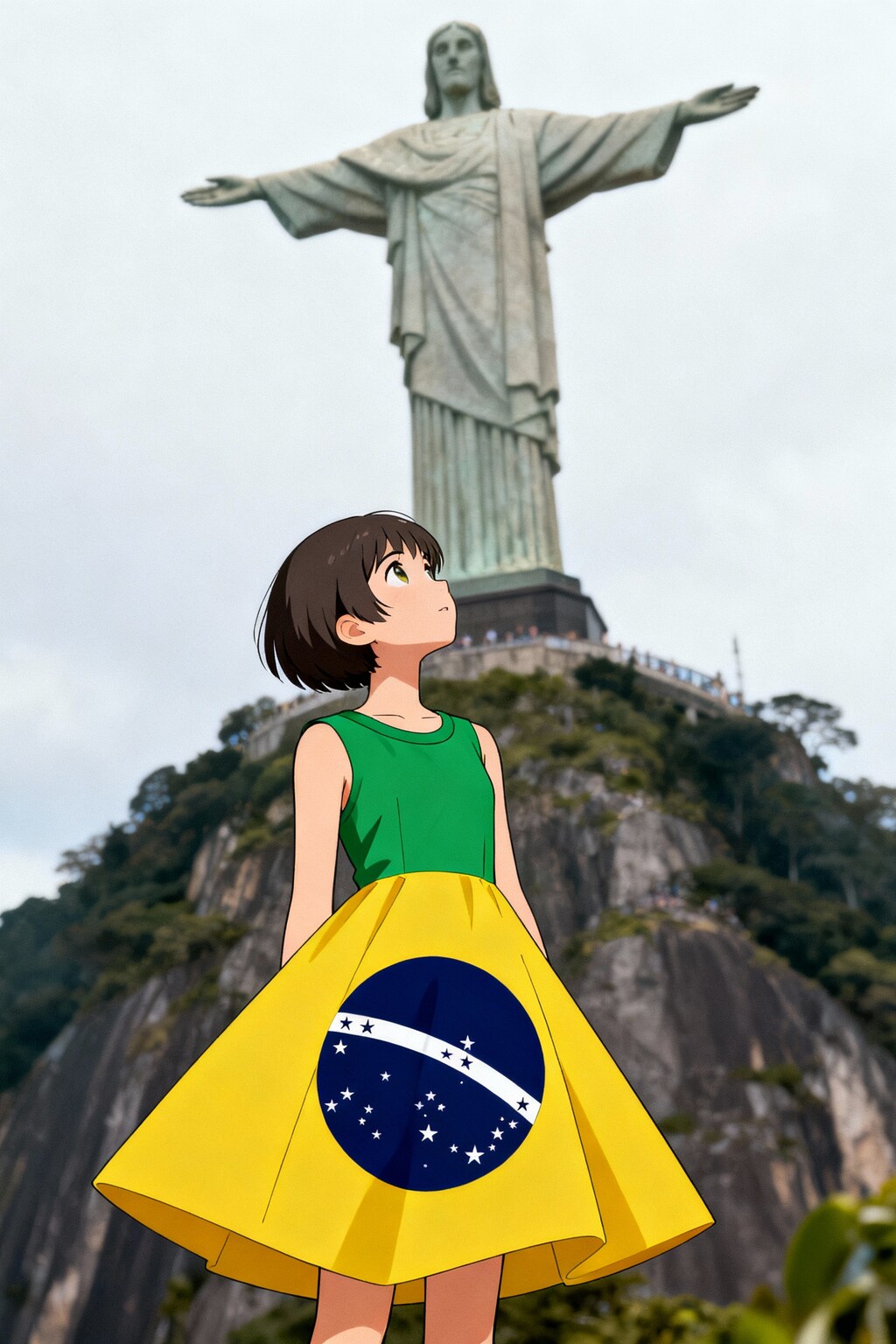 コルコバードのキリスト像（衣装といっしょ）