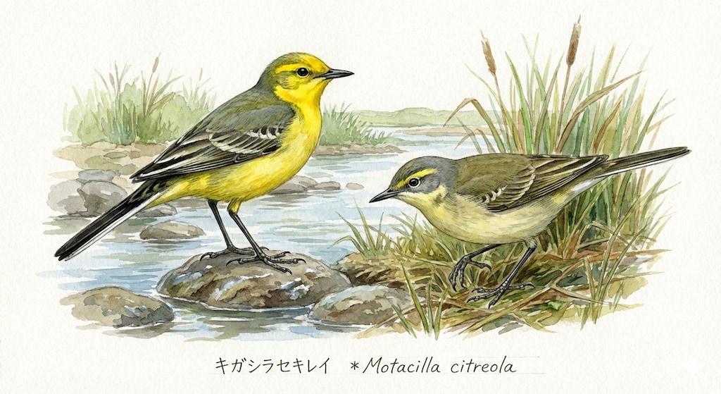 鳥(水彩画)(Gemini)(125)