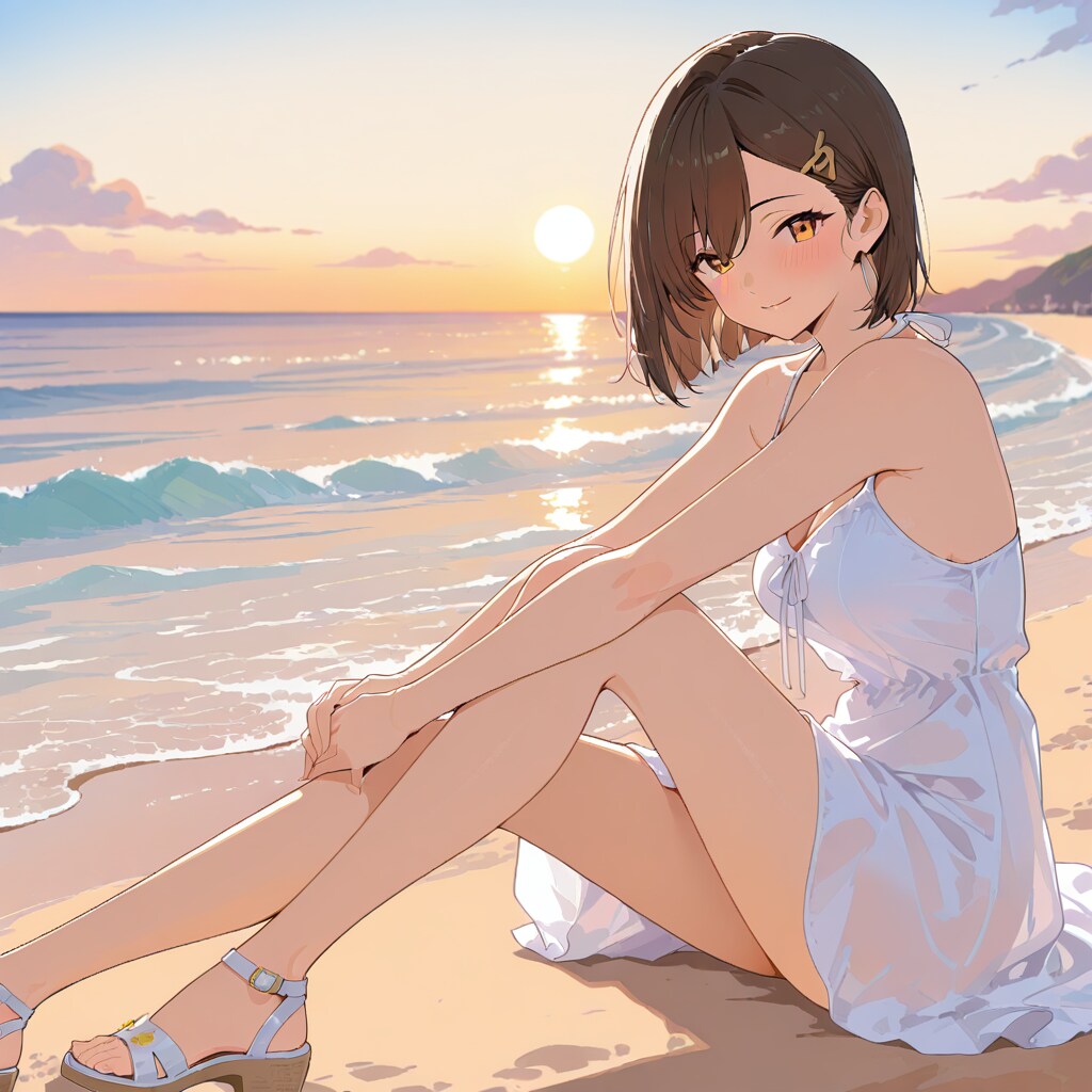 夕暮れビーチ