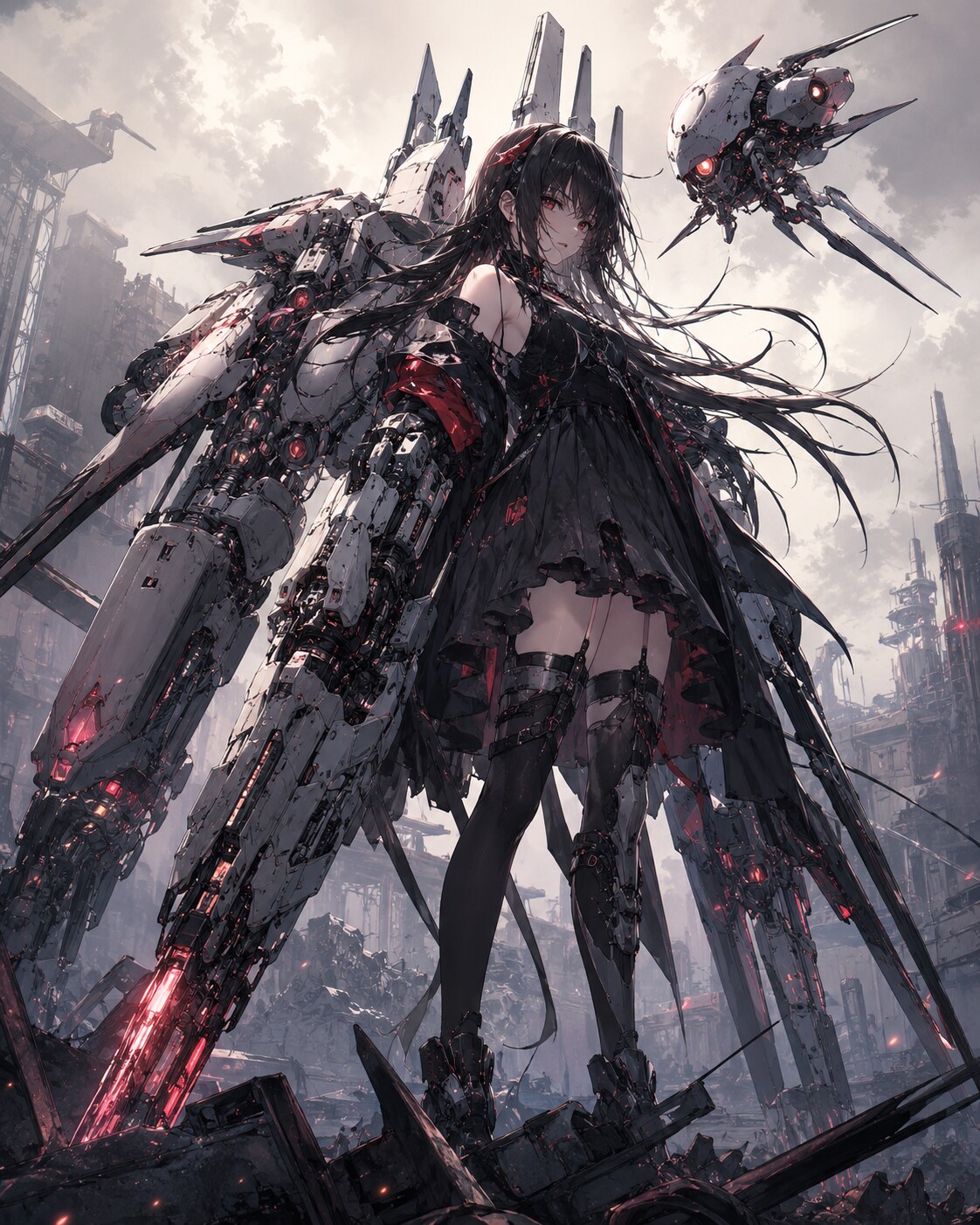 機械兵器と少女 | の人気AIイラスト・グラビア