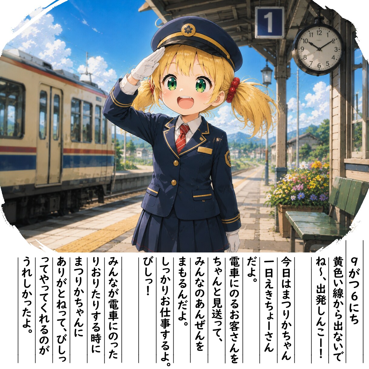 【絵日記】いちにちえきちょーさん | の人気AIイラスト・グラビア