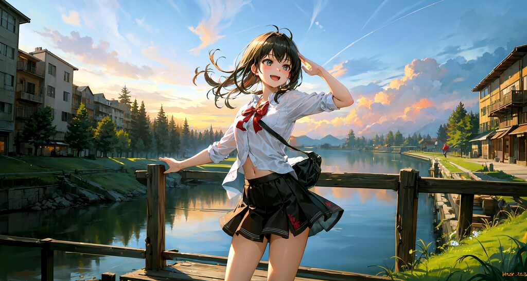 街と水たまり、少女187