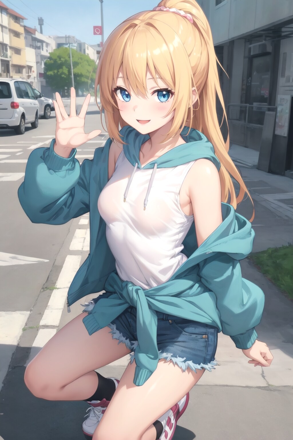 パーカースタイルの愛梨紗ちゃん | の人気AIイラスト・グラビア