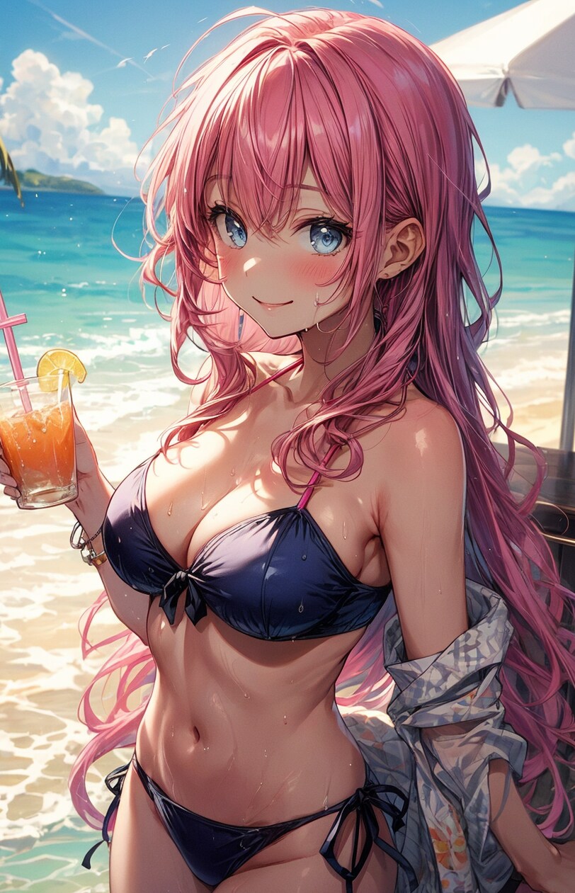 紺色のビキニ.ver