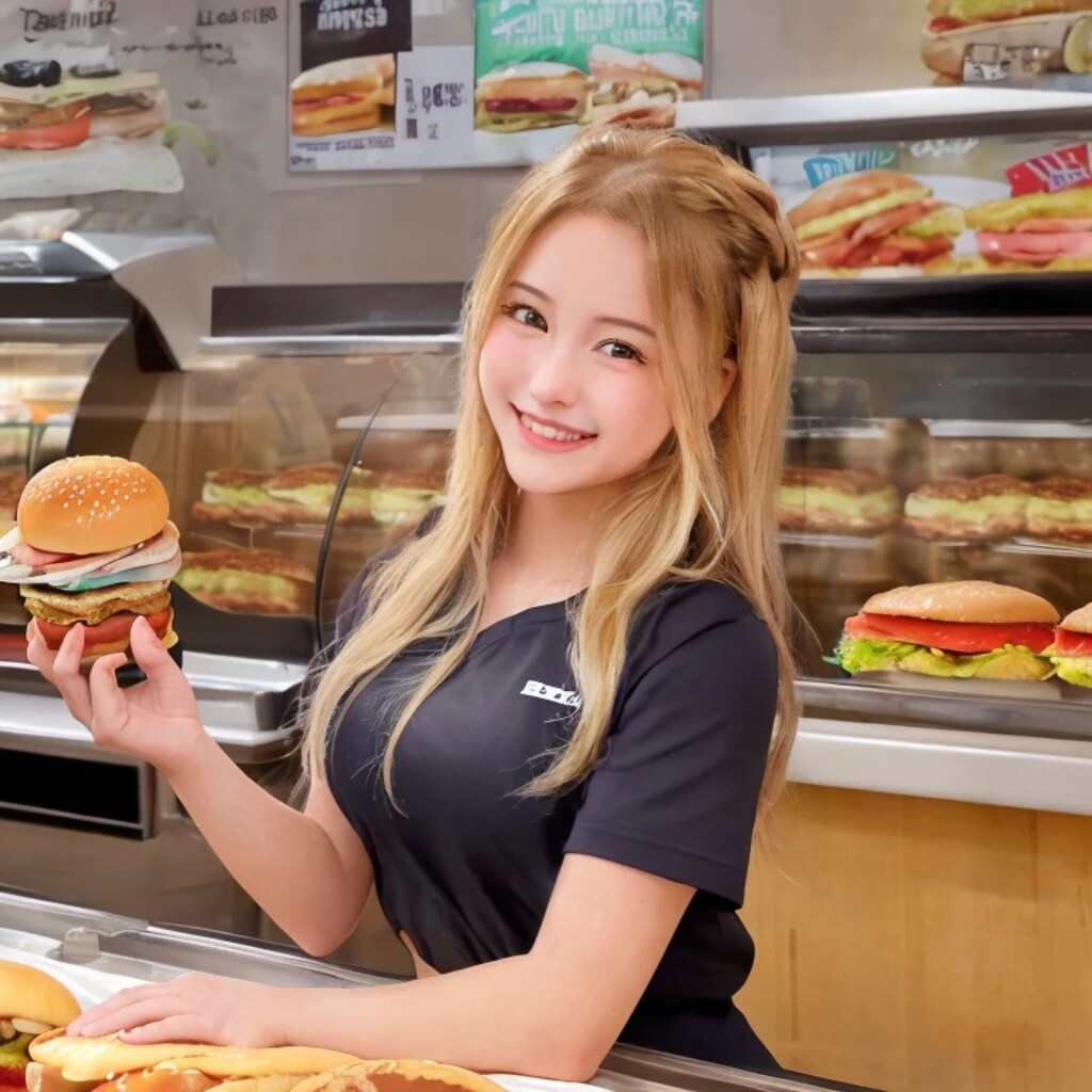 金髪ロングでクルーの美女