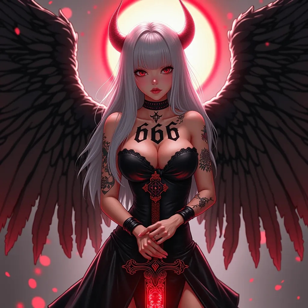 銀髪美女:堕天使