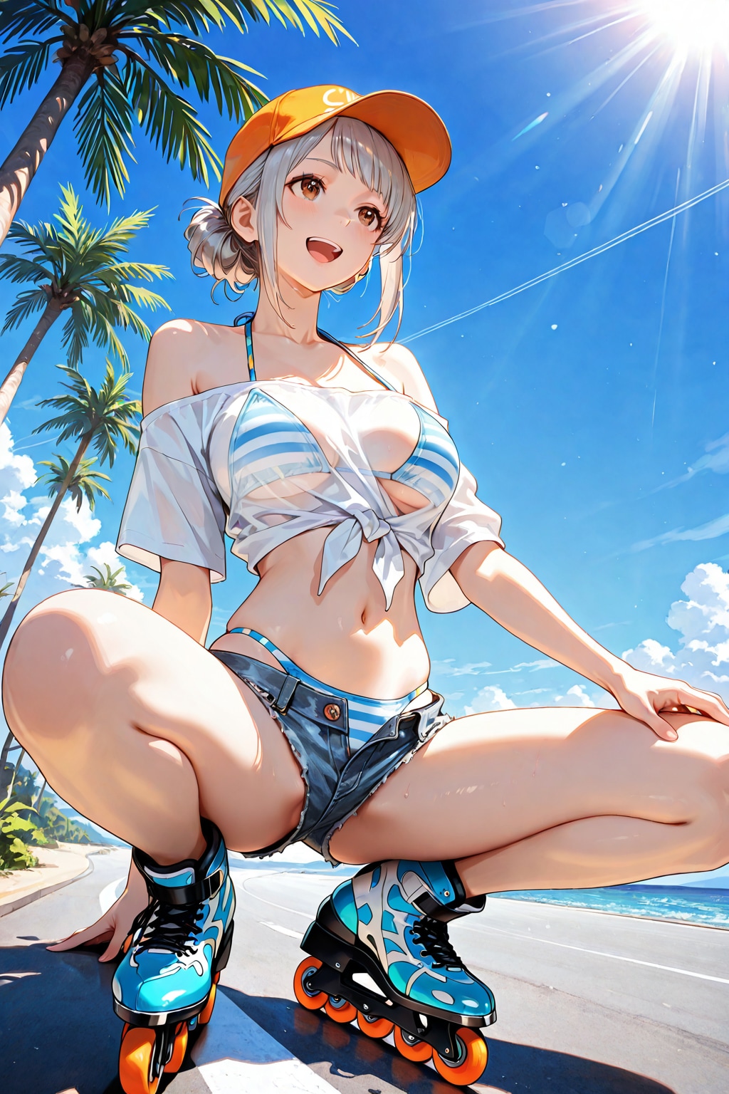 スケートしちゃう女子