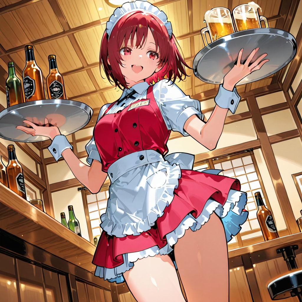 ウェイトレスがいる居酒屋 | の人気AIイラスト・グラビア