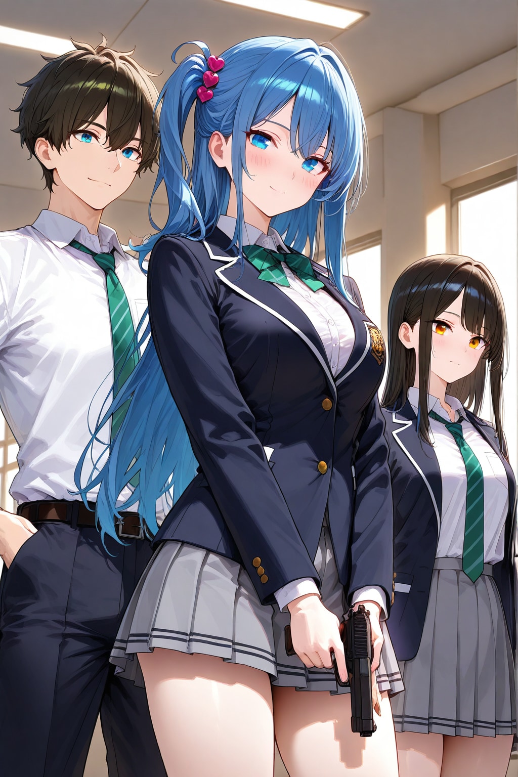 拳銃を持ったJK