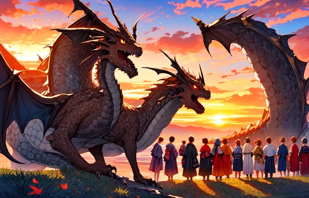 辰が街にやってきて、大変だ～！！(7枚)