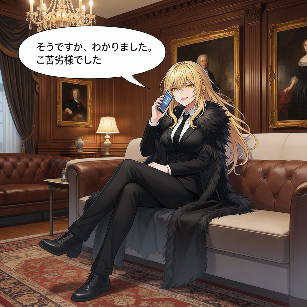 電話中のエリザベス