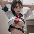 私立下乳女学院。眼鏡ちゃん 3枚目