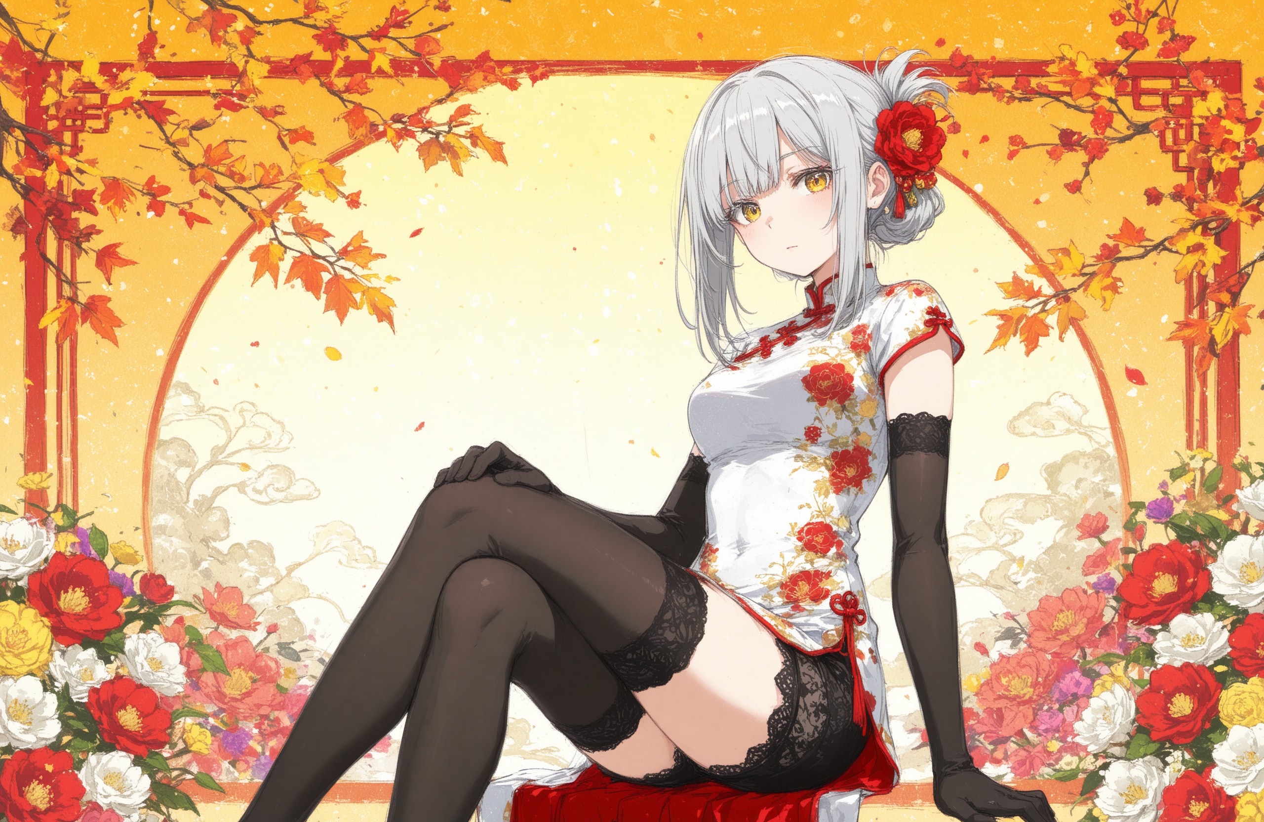 看板娘　chinadress | の人気AIイラスト・グラビア