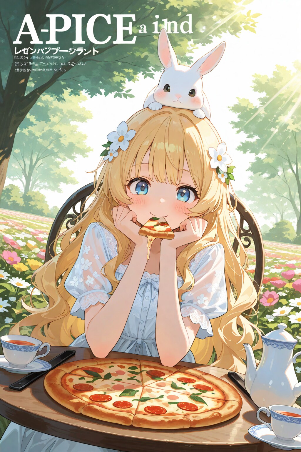 月刊ピザの表紙撮影をする姫様 | の人気AIイラスト・グラビア