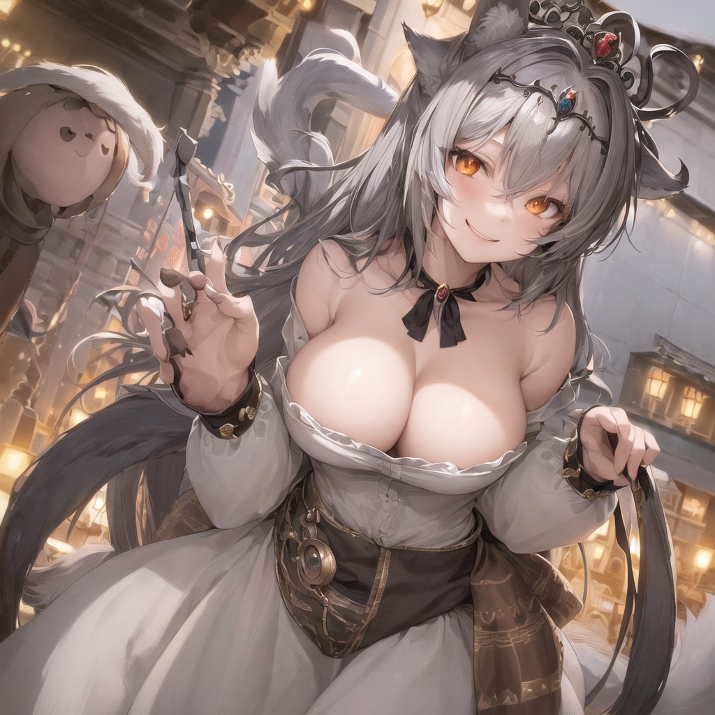 オオカミ少女（Stable Diffusion作成）