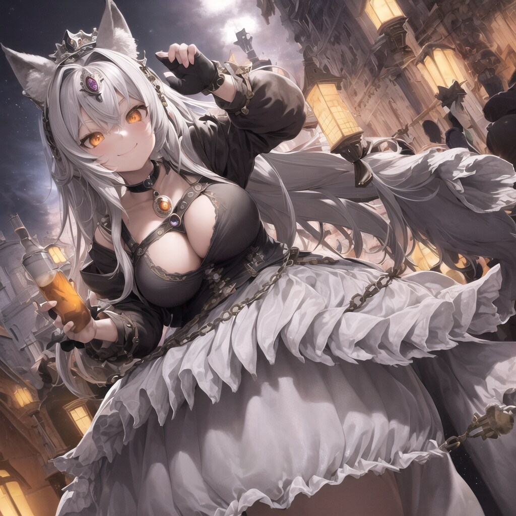 オオカミ少女（Stable Diffusion作成）