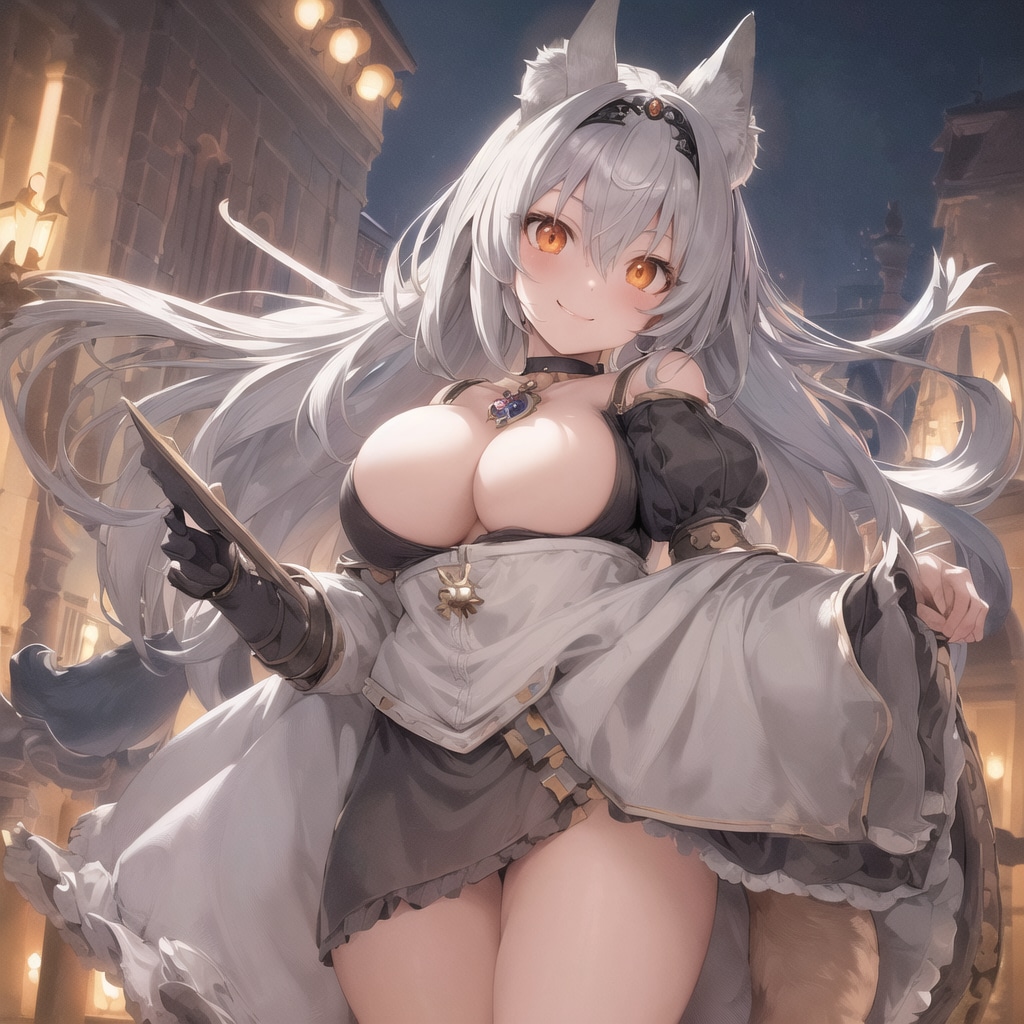 オオカミ少女（Stable Diffusion作成）