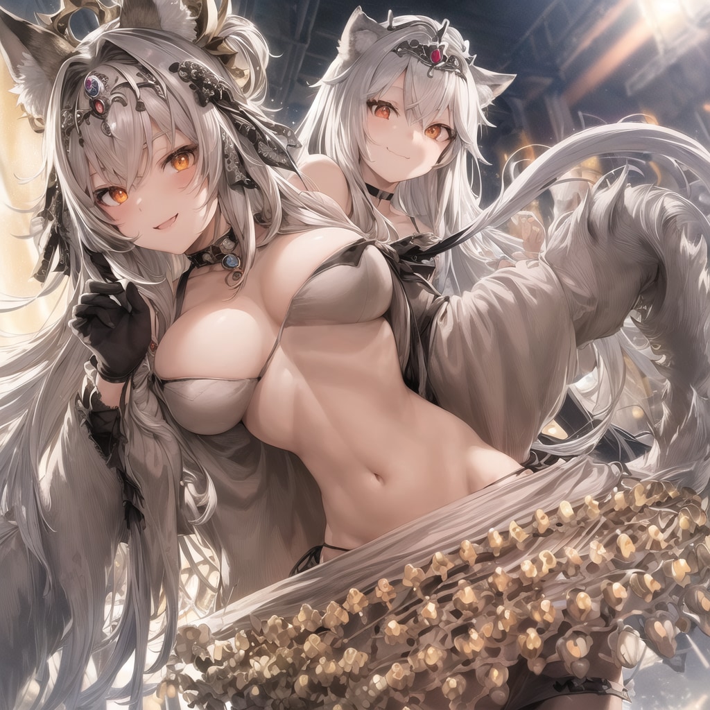 オオカミ少女（Stable Diffusion作成）